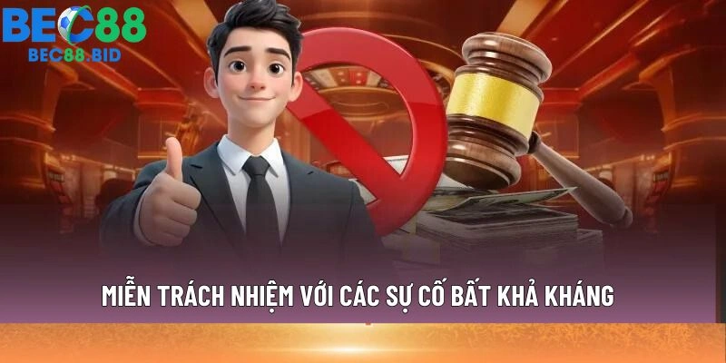 Miễn trách nhiệm với các sự cố bất khả kháng